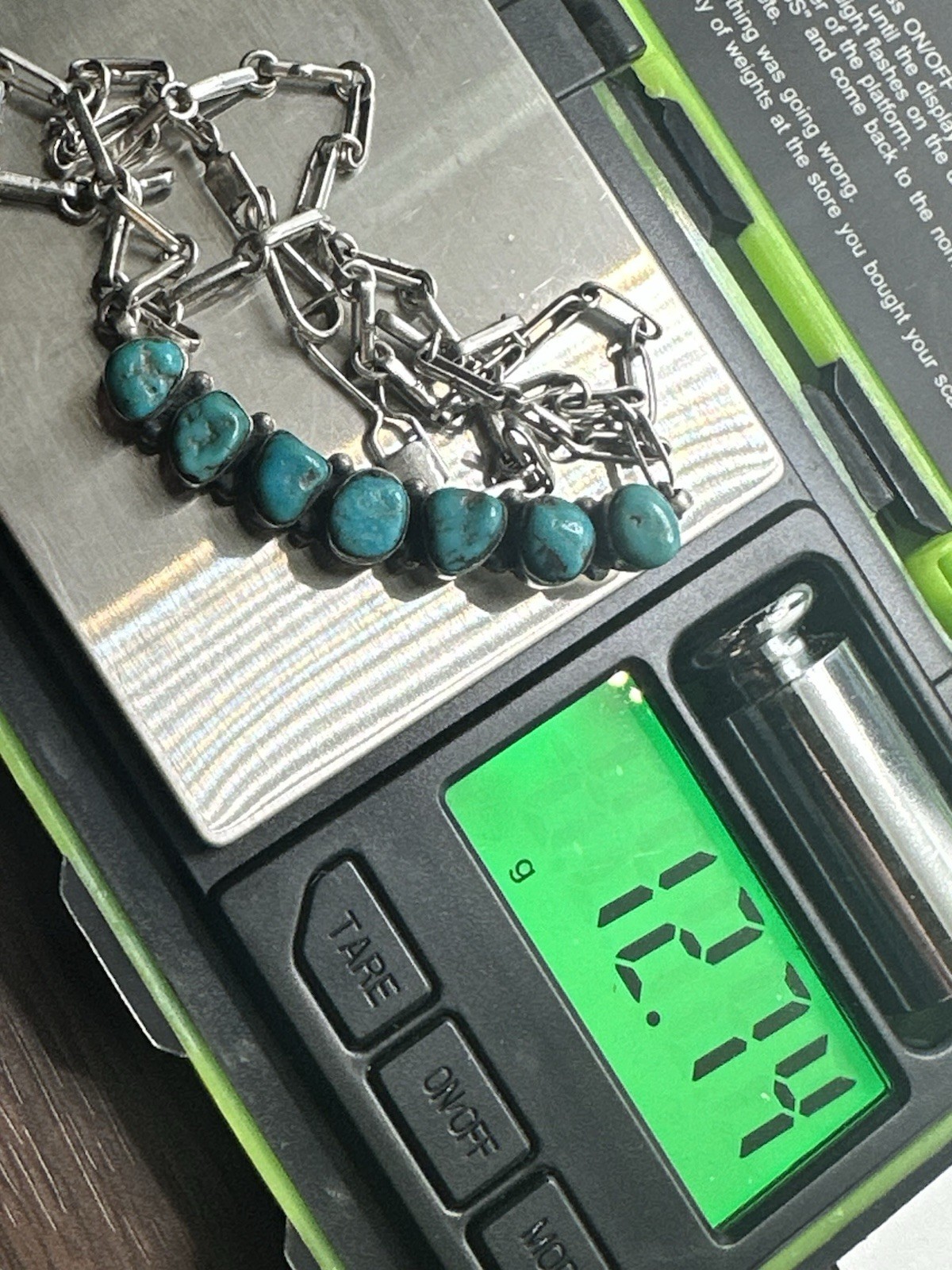 Sterling Turquoise Handcrafted Native Necklace - image 8