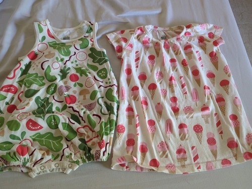 Winter Water Factory 18m Organic Cotton Dresses Girls Toddler - Ice Cream Salad 