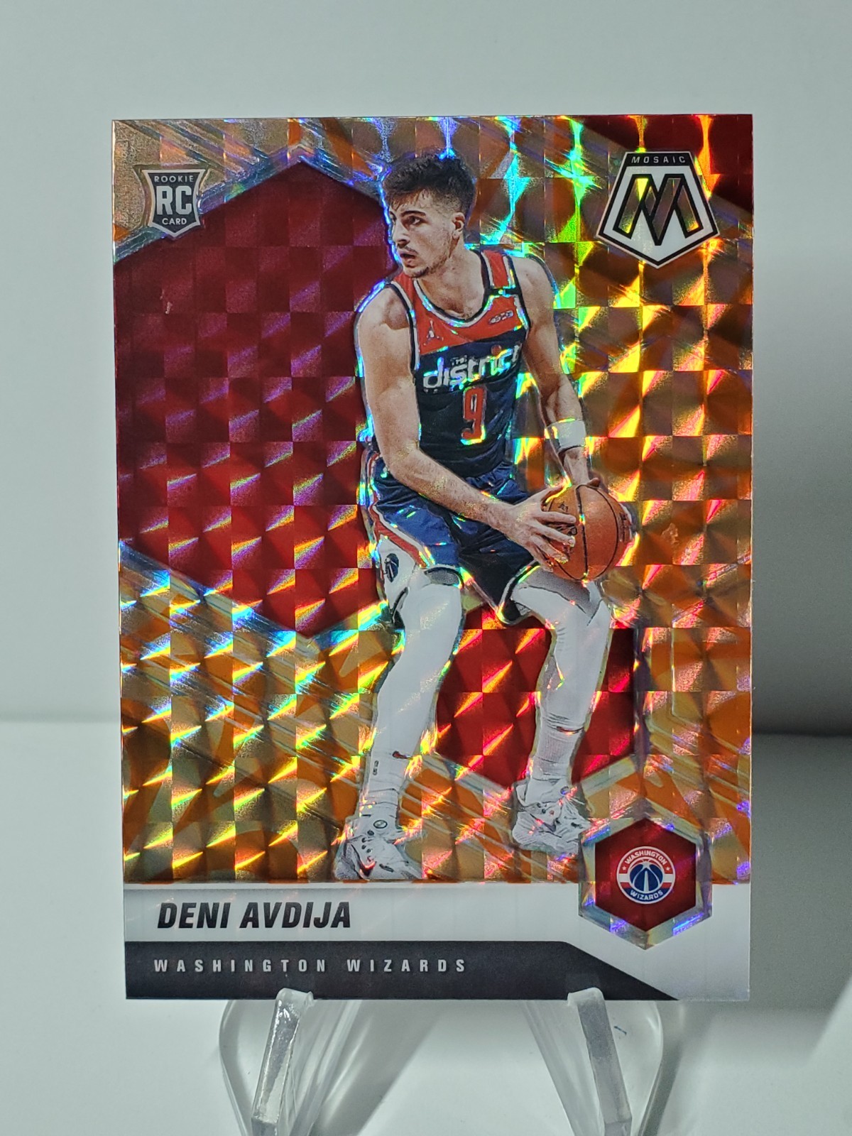 2020-21 Panini Mosaic "DENI AVDIJA" ORANGE REACTIVE Prizm Rookie #217 WIZARDS!🔥