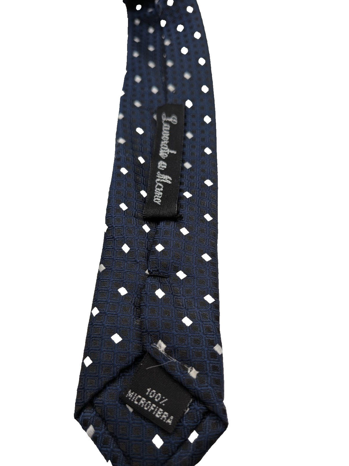 Cravatta uomo blu navy a pois microfibra elegante classica matrimonio image 9