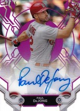 2019 Topps High Tek St. Louis Cardinals Bb Paul Dejong Autographs Pink 07/75