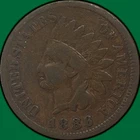 1886 Type 1 Indian Head Cent Very Good VG Coin #39608