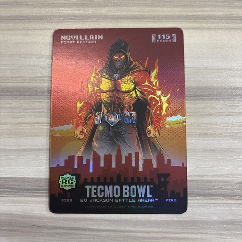 2026 Bo Jackson Battle Arena Tecmo Bowl McVillain Skyline Fire Foil Tet McMillan