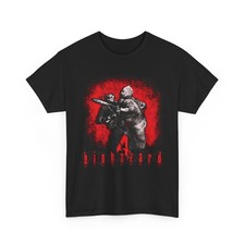 Resident Evil 4 Chainsaw Man T-shirt stile vintage, maglietta unisex per appassionati di horror,