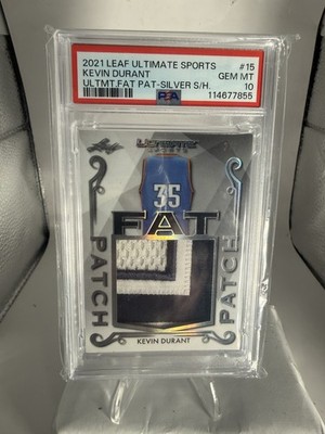 2021 Leaf Ultimate Kevin Durant Game Used  Fat Patch 2/2 PSA 10