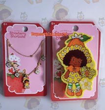 HTF Orange Blossom Strawberry Shortcake Charm Necklace Hairclip Gift Set