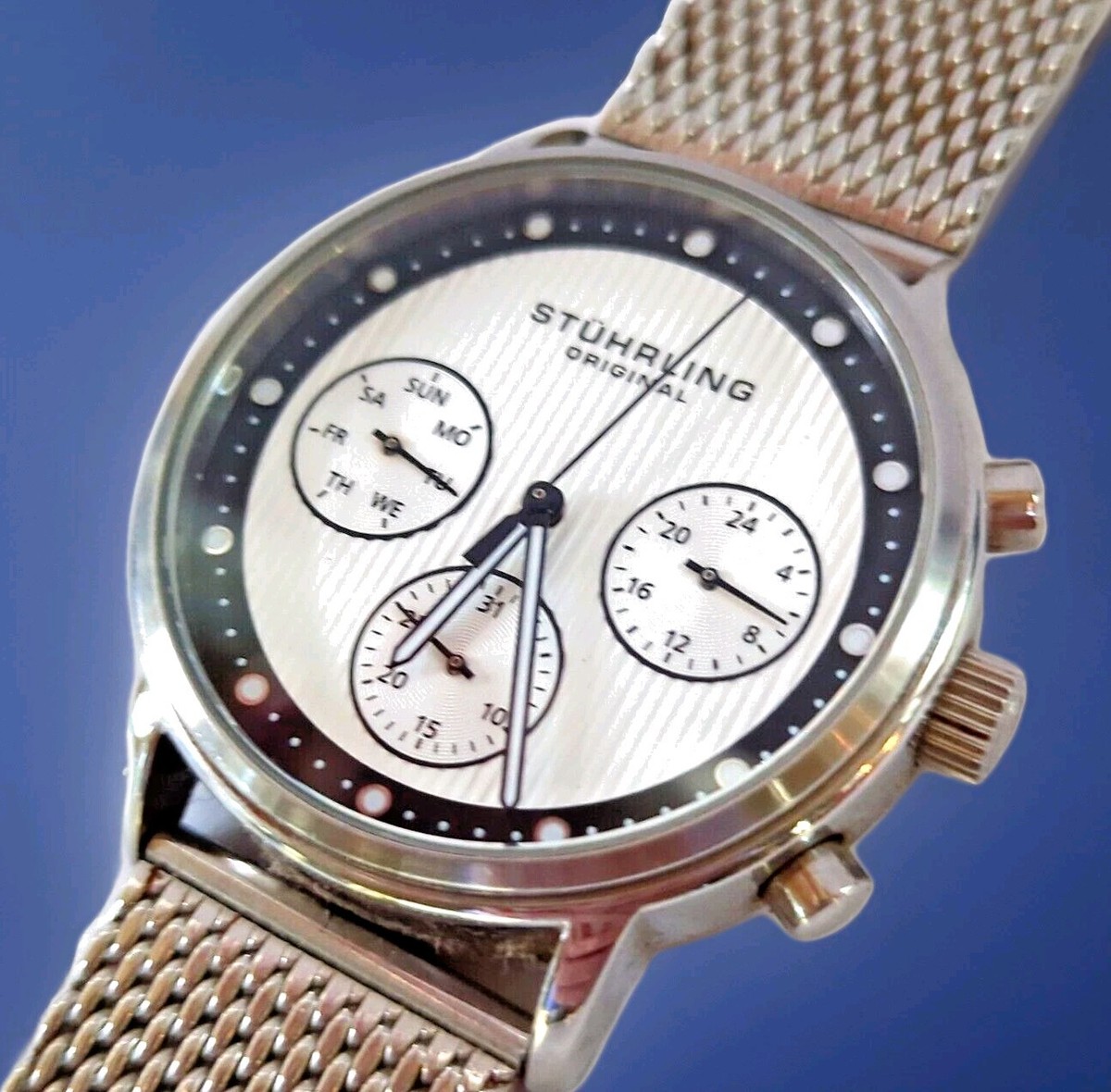 STUHRLING Obscure Pro 514M.01 Quartz 42mm Diver Sport Dress 