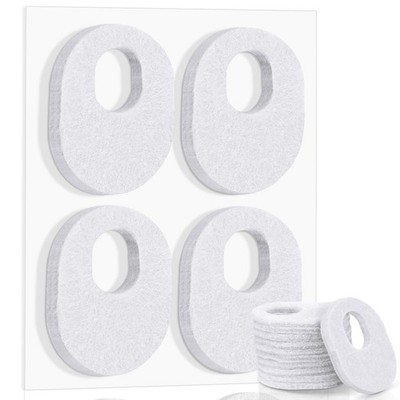 WILLBOND 48 Pack Callus Pads Soft 1/4'' Thick Oval Shape Corn 1/4 Inch, White 