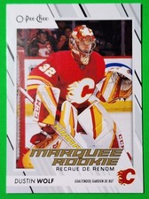 2023-24 O-Pee-Chee Hockey Card #574 Dustin Wolf RC Rookie Calgary Flames NM