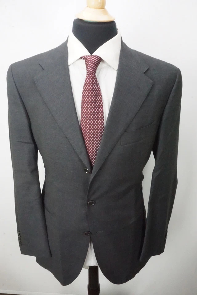 Sartorio Napoli Gris Medio S120s Lana 2 Piezas Traje Chaqueta Pantalones 42R TOTALMENTE NUEVO Foto 3 de 4