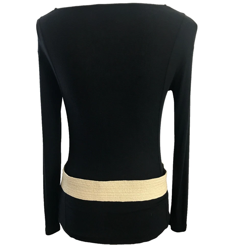 Target Mujer Cinturón Grande Negro Marfil Cincha Elástico Ancho Informal Vestido Damas Foto 2 de 4