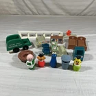 Vintage Fisher Price Sesame Street Little People Lot Figures and Furniture