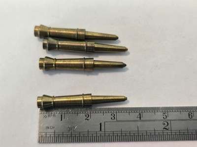 Ship Model Fittings Parts 4 Brass Dummy underdeck 20mm Cannon Barrels plug #3