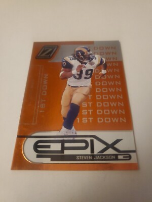 2005 Donruss Zenith Epix 1st Down Orange /1000 Steven Jackson #E-15