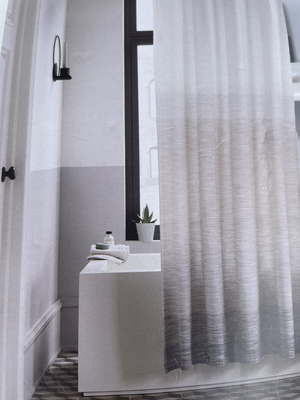 Project 62 Spacedye Neutral Ombre Shower Curtain Gray Taupe Tan Cream