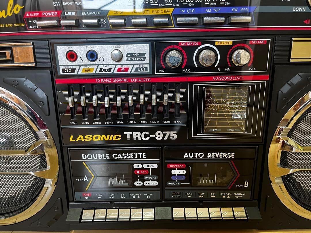 Lasonic TRC-975 Boombox Stereo Radio Cassette Player
