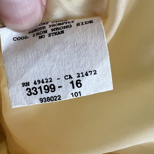 Vintage Gunne Sax Jessica McClintock Yellow Black Dots Tulle Strapless Dress 5 - Picture 7 of 8