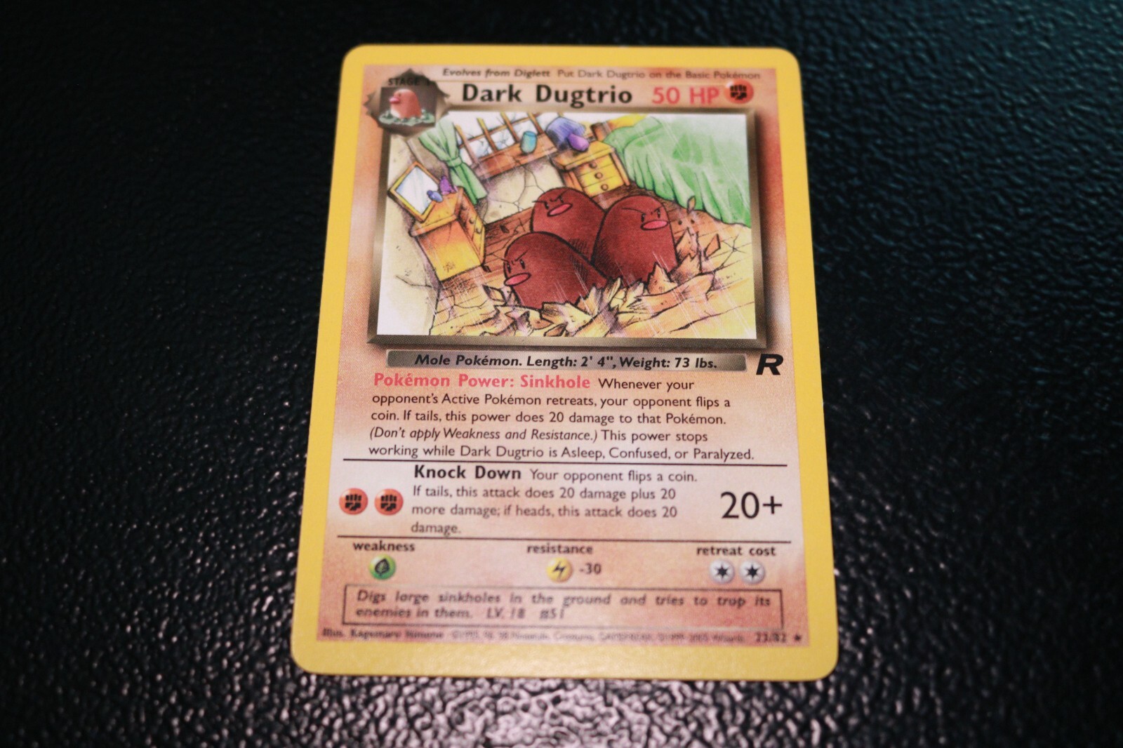 Pokémon TCG Dark Dugtrio Team Rocket 23 Regular Unlimited Rare NM