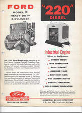 Brochure de vente moteur industriel diesel Ford Model X 220