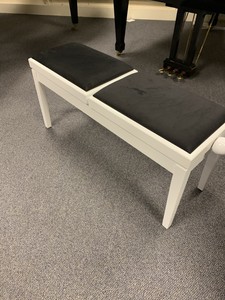 Adjustable Duet Piano Bench In White High Gloss New 5414428105646 Ebay