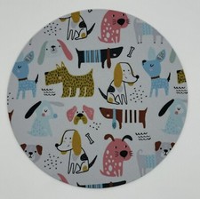 Cartoon Dogs Round Mouse Pad, Cute Small Gaming Mouse Pad