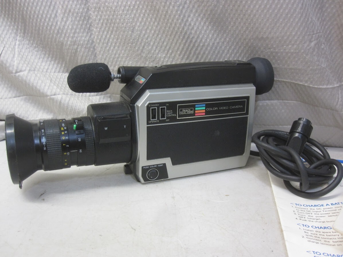 Vintage Sears Color Video Camera Solid State 14-84mm TV Zoom