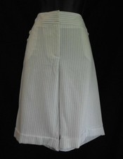 Vintage Apt.9 1990's Shorts Size 12 NWT White Stripe Blend Cuff Pockets Wide Leg