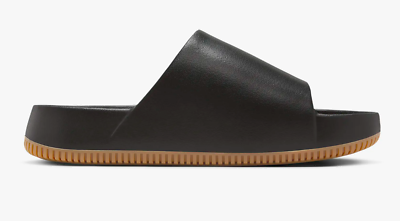 NIB Nike CALM Men's Slides Comfort Sandal Black/Brown Bestseller