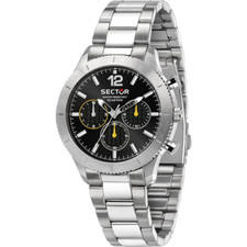 SECTOR 270 R3253578023 OROLOGIO UOMO NERO 41mm MULTIFUNZ. LIST. 149€ SOTTOCOSTO
