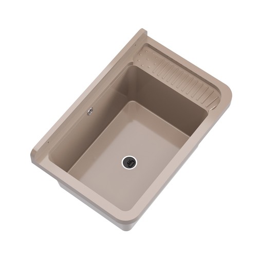 QLS Ausgussbecken 50x34 cm aus Kunststoff mit Siphon Grau Garage Werkstatt - Bild 32 von 56