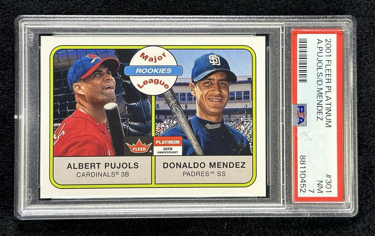 2001 Fleer Platinum #301 ALBERT PUJOLS PSA 7 (NM) - St