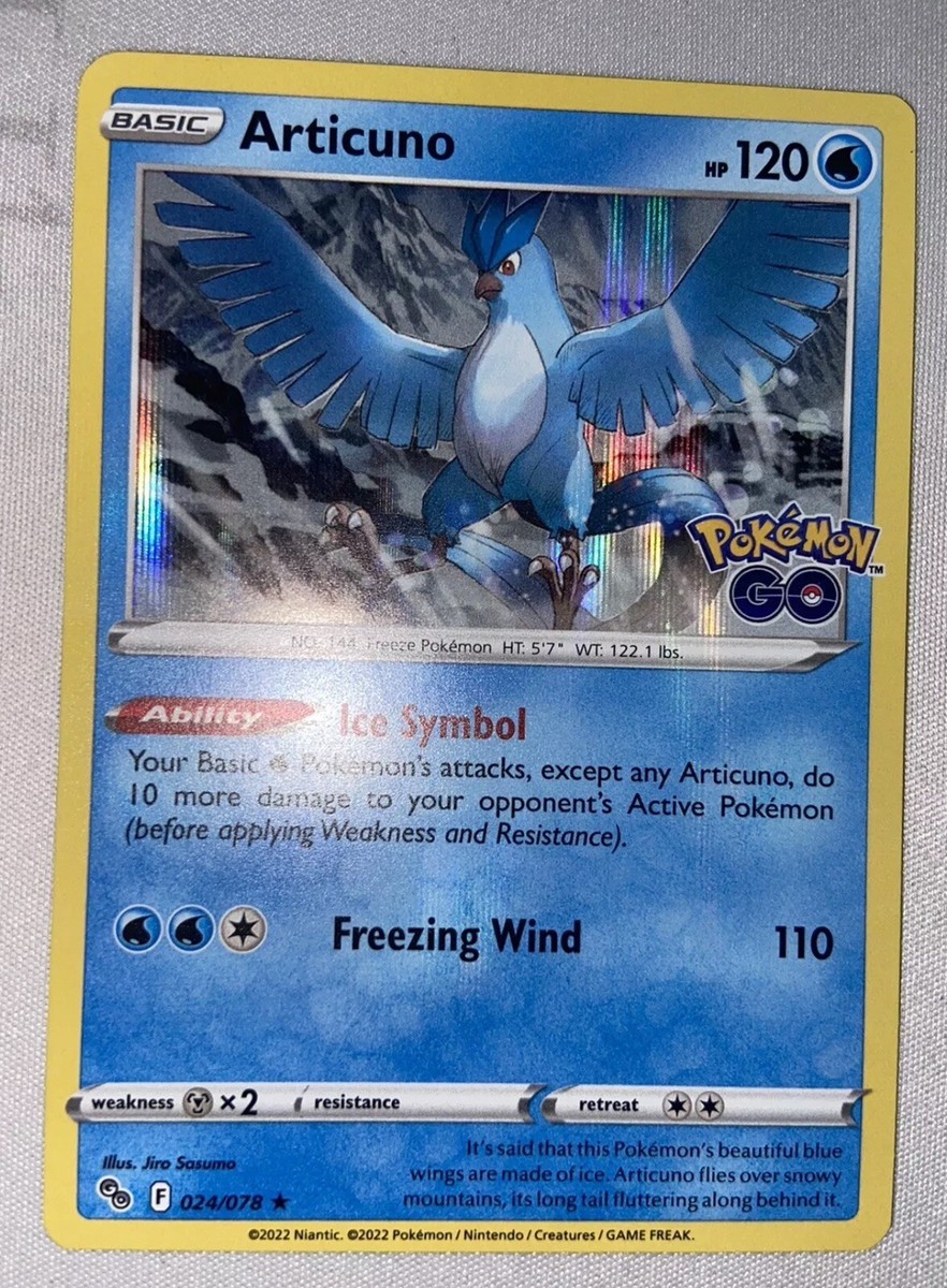 articuno pokemon go card [Holo] #24 Prices | RarityPromo Hit Points120 HP Colorless Pokemon Go TCG Articuno Holo