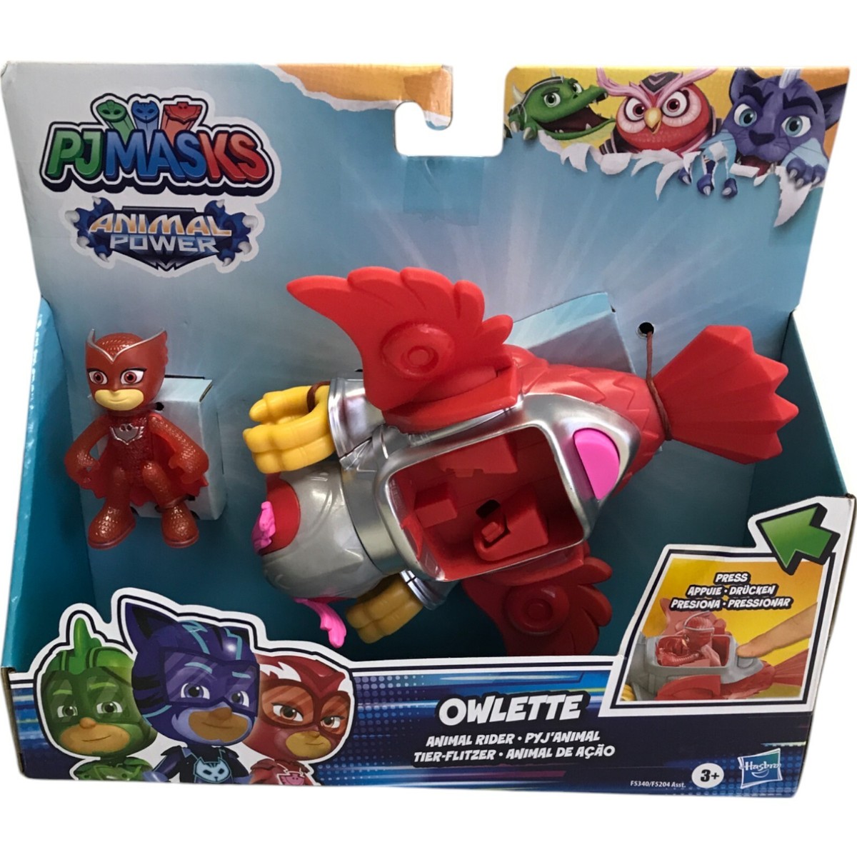 Máscara De Héroe PJ Masks Owlette – Personaje De Dibujos Animados, Color Rojo – Talla Única Para Niños