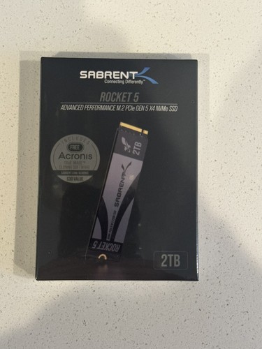 SABRENT Rocket 5 2TB Advanced Performance M.2 PCIe GEN 5 14GB/s X4 NVMe SSD