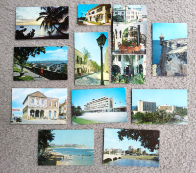 Vintage 1960s Puerto Rico postcard lot of 10 unused Old Post Cards