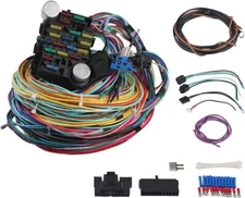 Universal 21 Circuit Wiring Harness Kit, Extra Long Wire Harness Standard Color,