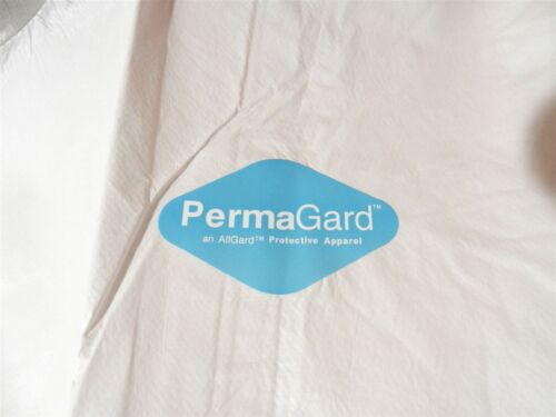 PermaGard White Snap-Up Lab Coat Lined Polyolefin Paint Crafts Garage Sz L T349 - Picture 3 of 7