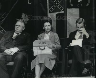 1978 Press Photo U.S. Senator, Mrs. James Allen, seated on stage - abna02008