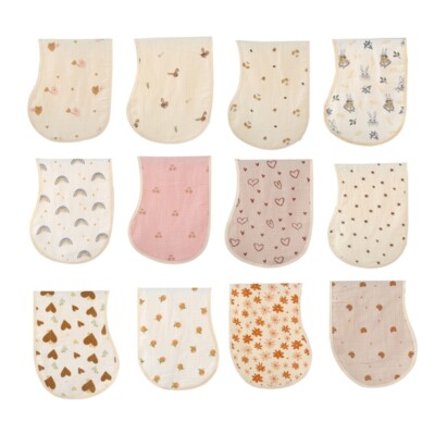 Girl-Boy Burp Rags Muslin Washcloths Baby Bibs Newborn Infant Saliva-Towel