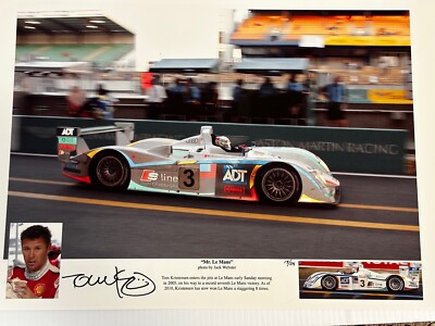 ''LEMANS 2005,VICTORY FOR AUDI'',PHOTO PRINT, ARTIST+ TOM KRISTENSEN SIGNED,13 X19