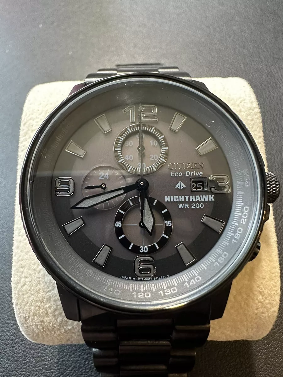 Citizen Nighthawk Ecodrive Black b612 s078245. With Extra Links eBay