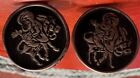 Eastern Cuff Links - Marked Unusual - Vintage Antique Dark/Silver Middle