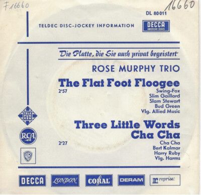 7'', Single, Promo Rose Murphy - Three Little Words - Cha Cha