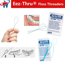 50-200x Sunstar GUM 840 Eez-thru FLOSS Threaders 50 pieces total Floss Threaders