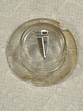 Vintage 1960 Pontiac Horn Button Steering Wheel Acrylic Center Cap Gold Emblem