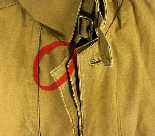 Gabardina vintage años 80 90 L británica tostada caqui con cinturón peso pesado minimalista - Imagen 3 de 24
