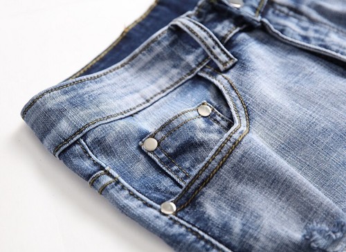 Pantalones cortos de mezclilla informales de verano para hombre Pantalones de mezclilla desgastados rasgados Pantalones cortos - Imagen 11 de 20