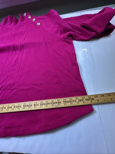 J.Crew Women’s Diagonal Button Mock Neck Pullover Sweater Pink 2X NWT #0850 - Picture 13 of 18
