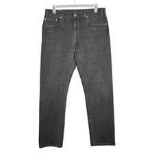 Vintage Y2K Levis 505 Jeans Mens 38x34 Actual 36x33 Black Regular Fit 2001