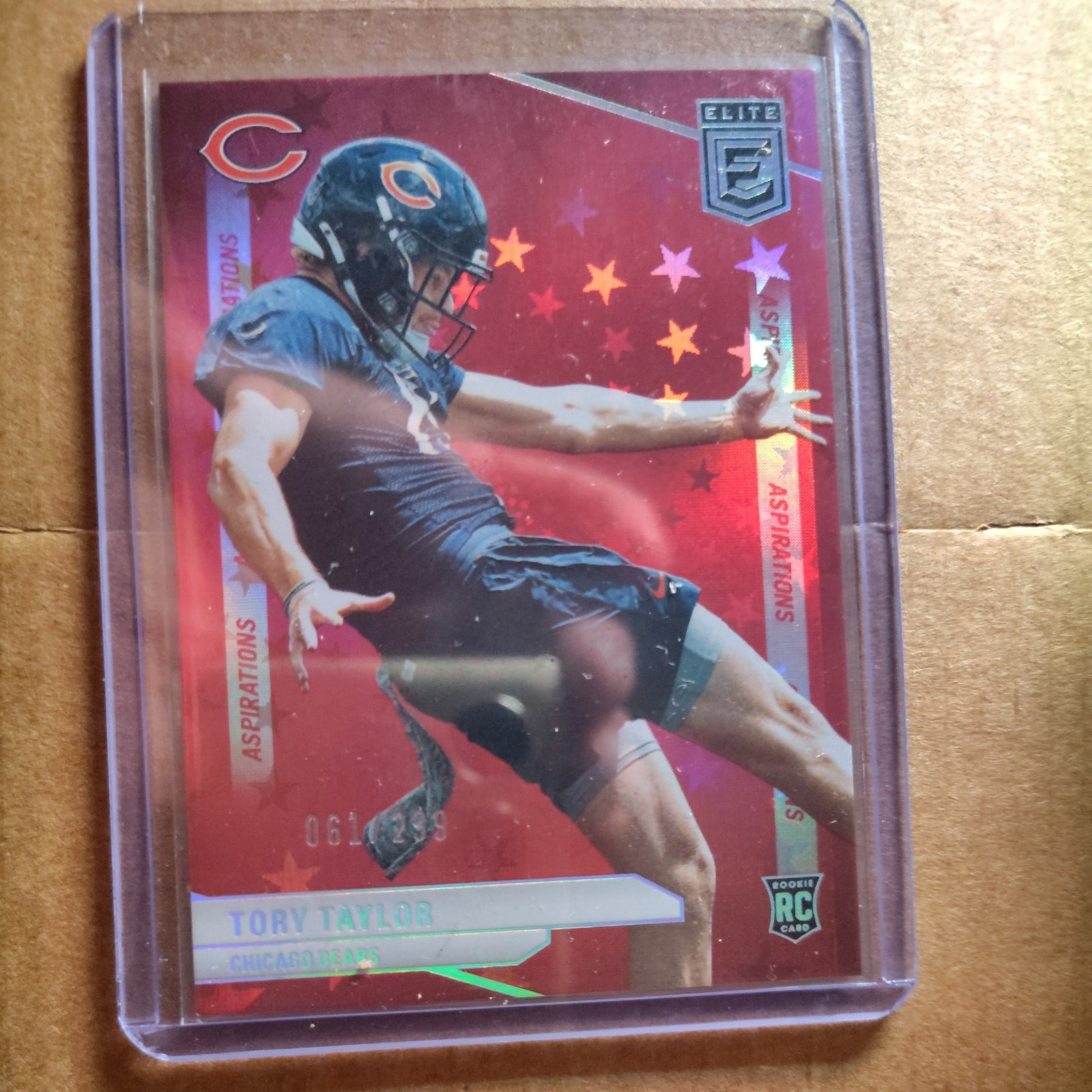 2024 Panini Donruss Elite #101 Tory Taylor Red Aspirations Shimmer Rookie /875